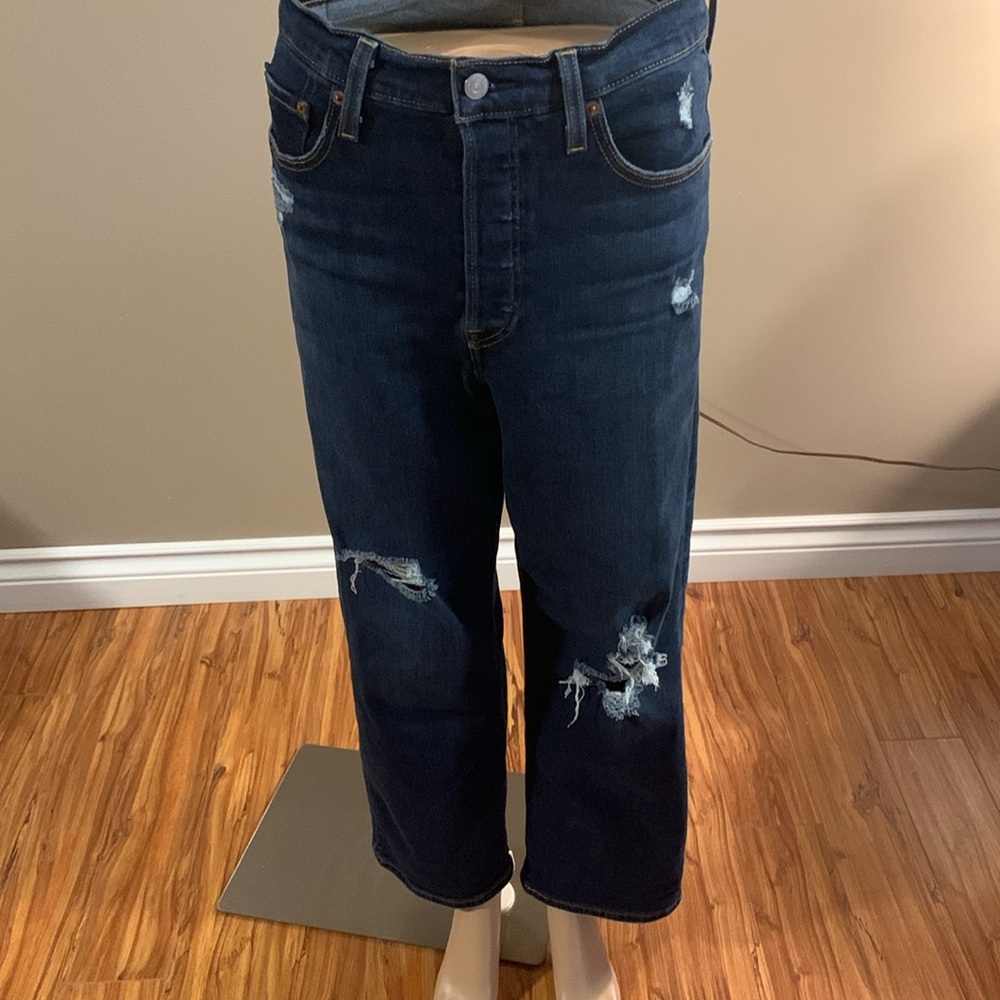 Levi's Women's Ribcage Straight Ankle Blue Jeans Size 29